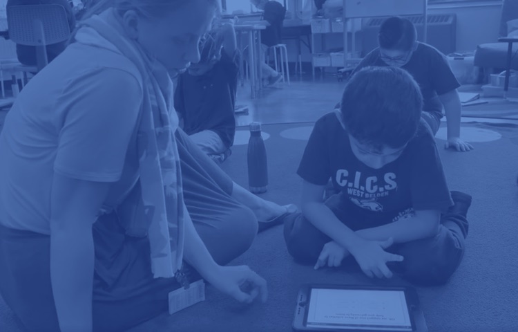 Teacher connecting with her student