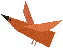 Orange Bird Illustration